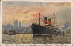 Gie. Gle. Transatlantique "La Savoie" Steamers Postcard Postcard Postcard