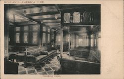 Smoking Room: Holland America Line Postcard