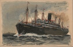 Hamburg-Amerika Linie "President Grant" Postcard