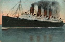 S.S. Mauretania, The Fastest Steamer Of The World Postcard