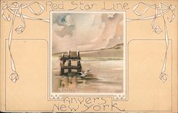 Red Star Line, Anvers New York Postcard Postcard Postcard