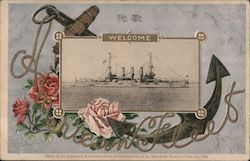 Welcome American Fleet Postcard