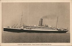 R.M.S.P. Araguaya  Twin Screw 10,530 Tons Gross Steamers Postcard Postcard Postcard