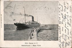 S.S. Oscar d. II Kobenhavn-New York Postcard