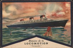 Historie De La Locomotion "Normandie" Postcard