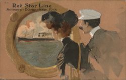 Red Star Line Antwerp Dover New York Postcard Postcard Postcard