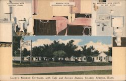 Lacey's Modern Cottages, with Cafe and Service Station Postcard