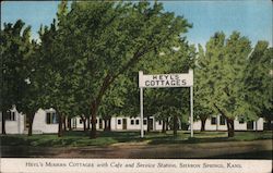 Heyl's Modern Cottages with Cafe and Service Station Postcard