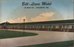 Bill-Lissa Motel Salisbury, MO Postcard Postcard Postcard