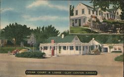 Cedar Court and Lodge Clay Center, KS Postcard Postcard Postcard