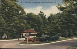 Entrance to Elmwood Park Norristown, PA Postcard Postcard Postcard