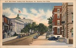 Airy Street, Looking East, Showing Post Office Norristown, PA Postcard Postcard Postcard