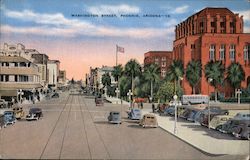 Washington Street Divides The City North and South Phoenix, AZ Postcard Postcard Postcard