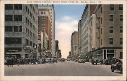 Main Street Looking South From Third St. Tulsa, OK Postcard Postcard Postcard