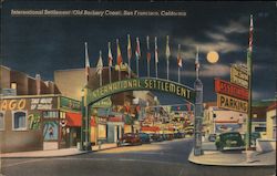 International Settlement (Old Barbary Coast) San Francisco, CA Postcard Postcard Postcard