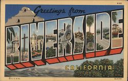 Greetings From Riverside, California Postcard