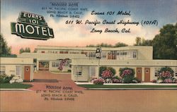 Evans 101 Motel Long Beach, CA Postcard Postcard Postcard