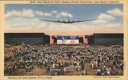 Ne Black-Out Plant, Douglas Aircraft Corporation, Showing the Giant Bomber B-19 in Flight Long Beach, CA Postcard Postcard Postcard