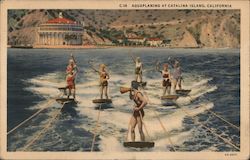 Aquaplaning at Catalina Island Postcard