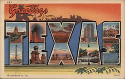 Greetings from TEXAS Postcard