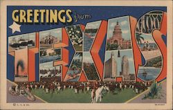 Greetings From Texas Postcard