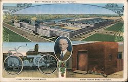 President Henry Ford Factory Postcard