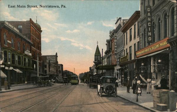 East Main Street Norristown, PA Postcard