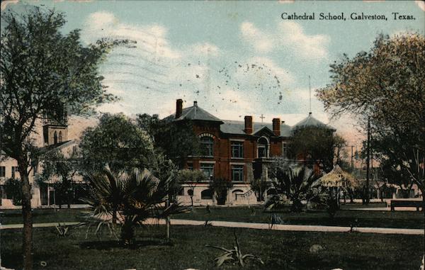 Cathedral School Galveston, TX Postcard