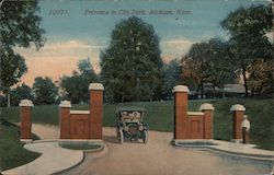 Entrance to City Park Postcard