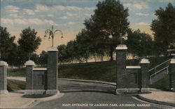 Main Entrance to Jackson park Atchison, KS Postcard Postcard Postcard