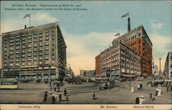 Intersection of Main St. and Douglas Ave. Postcard