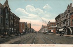 Douglas Ave., Looking West from near Emporia Wichita, KS Postcard Postcard Postcard