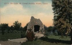 The Grotto, Mt. Carmel Academy Wichita, KS Postcard Postcard Postcard