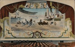 Theater Curtain at the Forum Horses Rodeo Scene Postcard