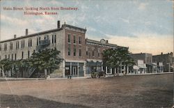 Main Street Looking North From Broadway Hoisington, KS Postcard Postcard Postcard