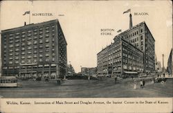 Intersection of Main Street and Douglas Avenue Wichita, KS Postcard Postcard Postcard