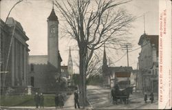 View Up N. 8th St. From Carnegie Library and OPera House Manitowoc, WI Postcard Postcard Postcard