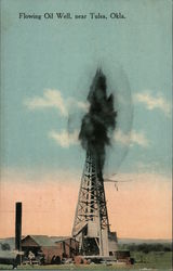 Flowing Oil Well Postcard