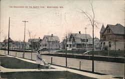 The Boulevard on the North Side Manitowoc, WI Postcard Postcard Postcard