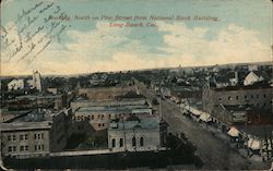 Looking North on Pine Street from National Bank Building Postcard