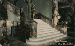 Grand Stairway, Hotel Virginia Postcard