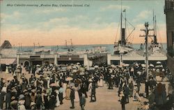 Ship Cabrillo Entering Avalon Bay Postcard