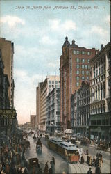 State St. North from Madison St. Chicago, IL Postcard Postcard Postcard