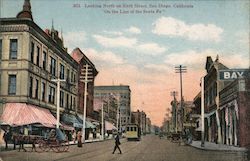 Looking North on Sixth Street San Diego, CA Postcard Postcard Postcard