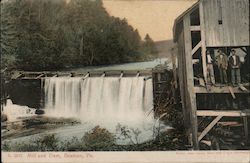 Mill and Dam Braman, PA Postcard Postcard Postcard