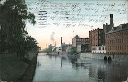 Middle Canal Holyoke, MA Postcard Postcard Postcard