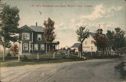 J. M. Hill's Residence and Barn, Morse's Line, Canada Postcard