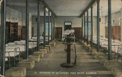 Interior of Quarters, Fort Riley, Kansas Postcard