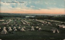 Camp at Fort Riley Postcard