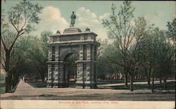 Entrance to City Park Junction City, KS Postcard Postcard Postcard